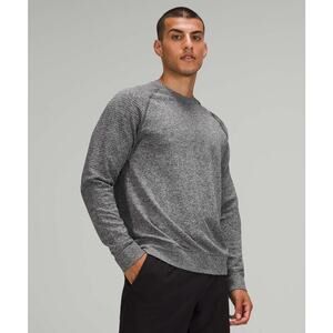 LULULEMON Engineered Warmth Long Sleeve Crew in Black/White Size L Merino Wool